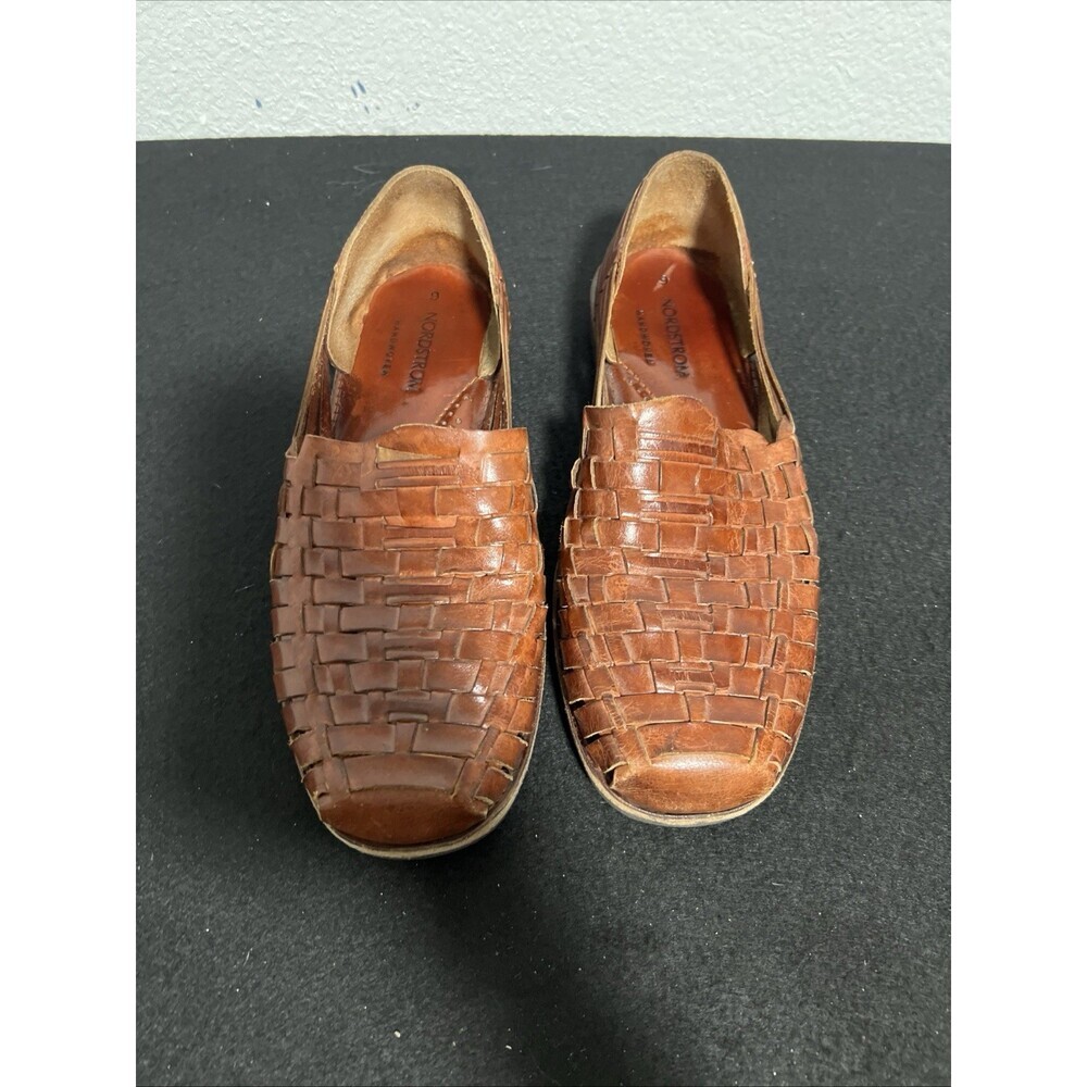 Nordstrom Hand Woven Braided Sandals -Brown. Size 9. Mild condition